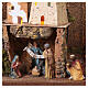 Village de crèche à livre pliable avec 14 santons 40x40x140 cm pour crèche de 10 cm s10