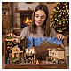 Borgo presepe Preselibro richiudibile con 14 figure 40x40x140 cm per presepe da 10 cm s6