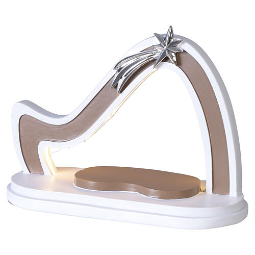 Capanna bianco e tortora Bagutta presepe completo 20x25x10 cm 9
