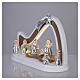Capanna bianco e tortora Bagutta presepe completo 20x25x10 cm s4
