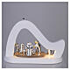 Capanna bianco e tortora Bagutta presepe completo 20x25x10 cm s8