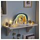 Complete Nativity Scene by Bagutta, teal with starry sky, 6x10x6 in s2