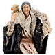 Old woman with sheep on her shoulders for Neapolitan Nativity Scene with 18 cm characters s2