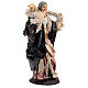 Old woman with sheep on her shoulders for Neapolitan Nativity Scene with 18 cm characters s4