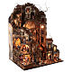 Multi-story village stream 85x70x55 Neapolitan nativity scene 8 cm s3