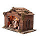 Stable with fireplace and Nativity for Neapolitan Nativity Scene with 14 cm characters 30x40x20 cm s2