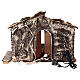Stable with fireplace and Nativity for Neapolitan Nativity Scene with 14 cm characters 30x40x20 cm s5