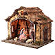 Stable with Nativity and fireplace for Neapolitan Nativity Scene with 12 cm characters 30x30x25 cm s2