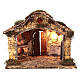 Stable with Nativity and fireplace for Neapolitan Nativity Scene with 12 cm characters 30x30x25 cm s4