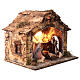 Capanna con caminetto 30x35x25 presepe napoletano 12 cm s3