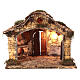 Capanna con caminetto 30x35x25 presepe napoletano 12 cm s4