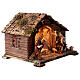 Capanna fontana e pastori 25x35x25 presepe napoletano 10 cm s3
