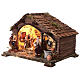 Stable with fountain and shepherds 25x35x25 Neapolitan nativity scene 10 cm s2