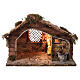 Stable with fountain and shepherds 25x35x25 Neapolitan nativity scene 10 cm s4