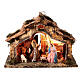 Cabane Nativité avec four 35x45x25 cm crèche napolitaine 14 cm s1