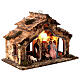 Cabane Nativité avec four 35x45x25 cm crèche napolitaine 14 cm s3