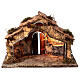 Cabane Nativité avec four 35x45x25 cm crèche napolitaine 14 cm s4