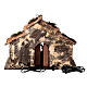 Cabane Nativité avec four 35x45x25 cm crèche napolitaine 14 cm s5