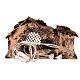 Stable with Nativity and woodstove for Neapolitan Nativity Scene with 8 cm characters 22x35x25 cm s5