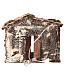Beleuchtete Hütte Krippe 25x30x20 Neapolitanische Krippe, 10 cm s5