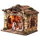 Illuminated stable with Nativity 25x30x20 cm for Neapolitan Nativity Scene with 10 cm characters s2