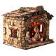 Illuminated stable with Nativity 25x30x20 cm for Neapolitan Nativity Scene with 10 cm characters s3