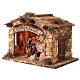 Stable with Nativity and light 26x33x21 cm for Neapolitan Nativity Scene with 12 cm characters s2