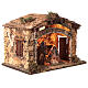 Stable with Nativity and light 26x33x21 cm for Neapolitan Nativity Scene with 12 cm characters s3