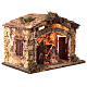 Capanna con Natività 25x35x20 presepe napoletano 12 cm s3