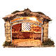 Capanna con Natività 25x35x20 presepe napoletano 12 cm s4