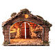 Stable with light 25x35x20 cm Neapolitan Nativity Scene with 12 cm characters s4
