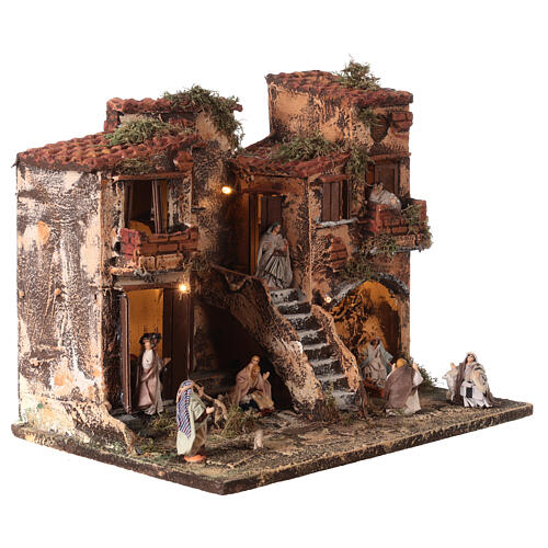 Borgo napoletano 35x40x25 presepe 6 cm 3