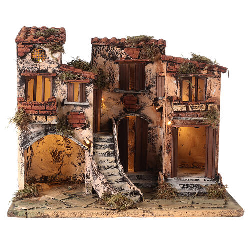 Borgo napoletano 35x40x25 presepe 6 cm 4