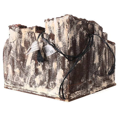 Corner village with fountain 35x40x35 cm for Neapolitan Nativity Scene with 6 cm characters 5