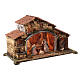 Stable with Nativity, woodstove and fountain 65x60x25 cm for Neapolitan Nativity Scene with 12 cm characters s3