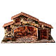 Stable with Nativity, woodstove and fountain 65x60x25 cm for Neapolitan Nativity Scene with 12 cm characters s4