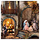 Two-storey house with Nativity 25x25x30 cm for Neapolitan Nativity Scene with 8 cm characters s2