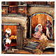 Casa com mulher vendendo pão e Natividade 25x29x25 cm para presépio napolitano com figuras de altura média 8 cm s2