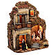 Two-storey house with Nativity and fruit and vegetable stall 25x25x30 cm for Neapolitan Nativity Scene with 8 cm characters s4