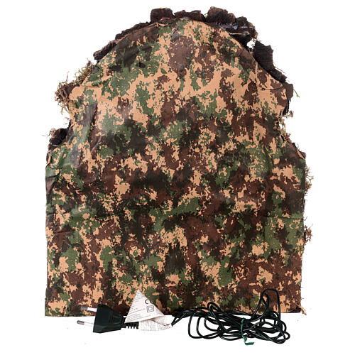 Budynek ze sceną Bożego Narodzeniem i straganem, 25x30x25 cm, szopka neapolitańska, 8 cm 5