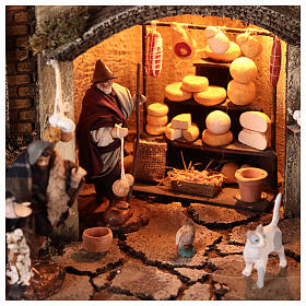 Block of houses N4 with well 65x55x35 cm for Neapolitan Nativity Scene with 10 cm characters