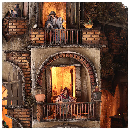 Block of houses N4 with well 65x55x35 cm for Neapolitan Nativity Scene with 10 cm characters 4