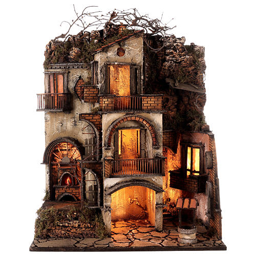 Block of houses N4 with well 65x55x35 cm for Neapolitan Nativity Scene with 10 cm characters 7