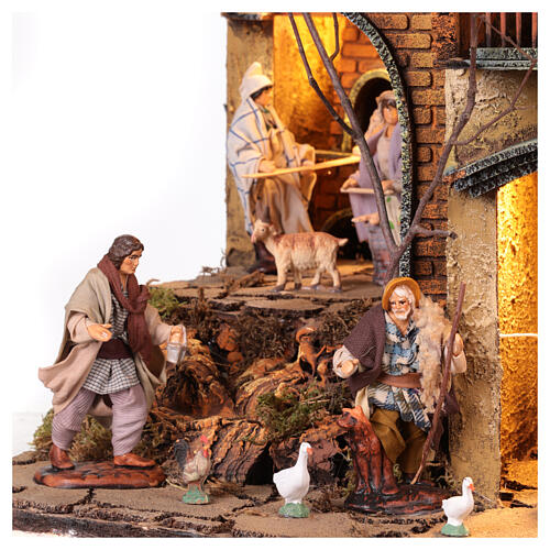Block of houses N4 with well 65x55x35 cm for Neapolitan Nativity Scene with 10 cm characters 8