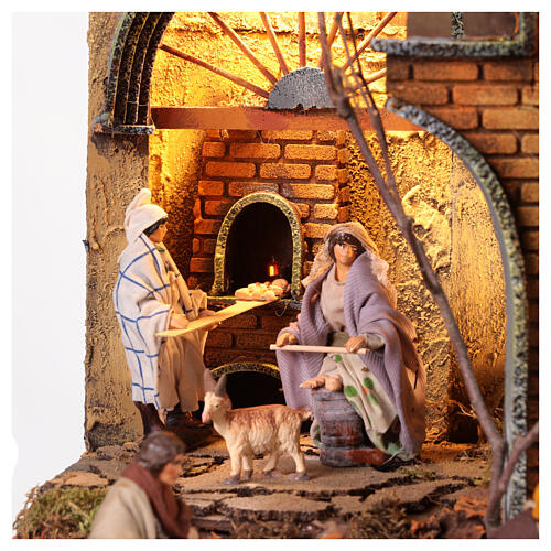 Groupe de maisons N4 avec puits 65x55x35 cm crèche napolitaine de 10 cm 6