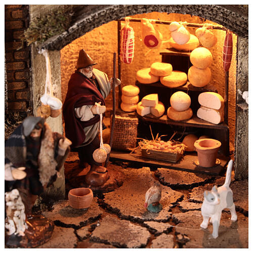 Caseggiato N4 con pozzo 65x55x35 presepe napoletano h. 10 cm 2