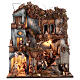 Block of houses N3 with fountain 65x55x35 cm for Neapolitan Nativity Scene with 10 cm characters s1