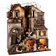 Block of bicoloured houses N2 with fountain 65x55x35 cm for Neapolitan Nativity Scene with 10 cm characters s5