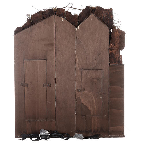 Caseggiato N2 bicolore con fontana 65x55x35 presepe napoletano h. 10 cm 7