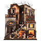Caseggiato N2 bicolore con fontana 65x55x35 presepe napoletano h. 10 cm s1